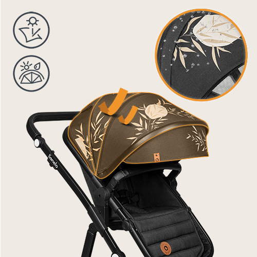 lionelo Amber 3 w 1 Black Silver — Wózek wielofunkcyjny